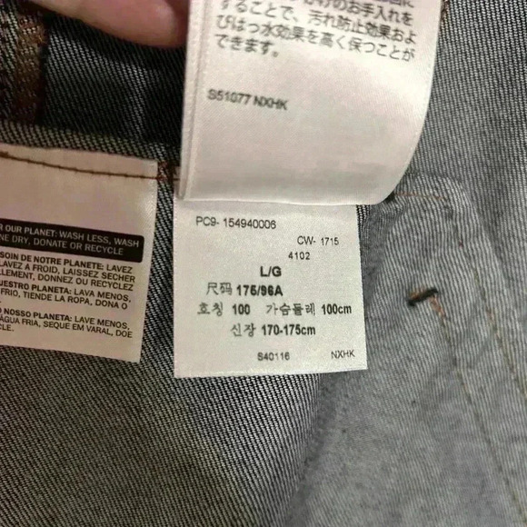 Men’s Levi’s Indigo Blue  Trucker Jacket Size Large - Picture 12 of 16